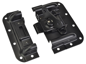 Black Surface Mount Butterfly Catch Latch- Steel For Flight Cases